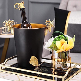 Mua Xô Đá Ướp Chai Vang Inox 2 Lớp Giữ Nhiệt Cao Cấp 5 Lít Màu Đen