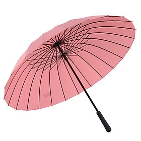 The United States and the amount of 24 water flowering sunny umbrella creative woman long handle wind umbrella M5013 leather pink
