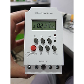 Mua Công tắc hẹn giờ bật tắt luân phiên 16 lần trong 1 ngày công suất lớn 3000W 25A Digital time Switch KG316T PIN TỰ SẠC