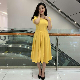 Váy cho con bú ti  , váy xếp ly cổ U