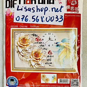 Mua Tranh thêu chữ thập CHA MẸ 75X50CM chưa thêu 223155