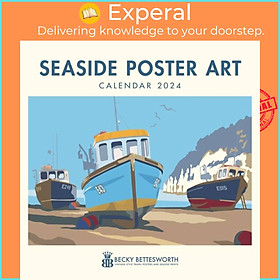 Hình ảnh Sách - Seaside Poster Art by Becky Bettesworth Square Wall Calendar 2024 by  (UK edition, paperback)