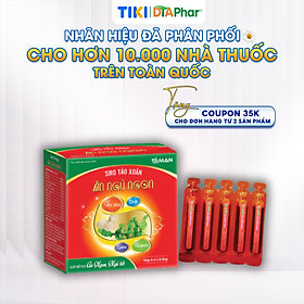 Siro uống Ăn Ngủ Ngon Hỗ trợ tăng cường tiêu hoá ăn ngon ngủ ngon bồi bổ sức khoẻ tăng sức đề kháng Hộp 4 vỉ x 5 ống Tâm An Pharma