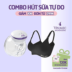 Combo Hút Sữa Tự Do, Máy Hút Sữa Không Dây và Áo Lót Ngực 3in1 Mama s