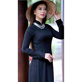 NGOCVN - Áo dài trơn – Tằm Nhật cao cấp, Co dãn, Thanh lịch, Cam - Đen - Đỏ - Hồng cam - Hồng phấn - Tím - Trắng - Vàng - Xanh cổ vịt - Xanh dương - Xanh ngọc, Mọi size - Nữ tính