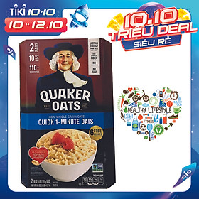 Yến Mạch Quaker Oats Quick - 1 Minute 4.52kg  Dạng Hạt Cán Vỡ