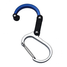 2x D- Carabiners with Hanger D- Keychain Locking Carabiner Clip for Outdoor Home RV Camping Fishing Hiking Traveling