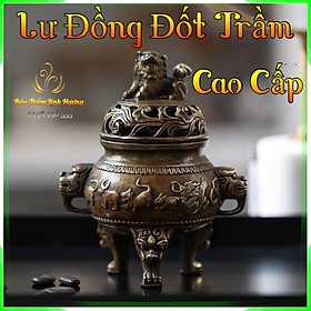 Mua Lư Xông Trầm Hương - Đỉnh Đốt Nhang Bằng Đồng Đúc Nguyên Khối 12 con Giáp Thiết Kế Tinh Xảo Kèm Lót Bông Chống Cháy