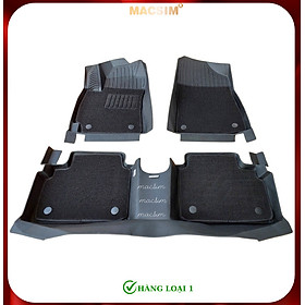 Thảm lót sàn ô tô 2 lớp cao cấp dành cho xe Hyundai Elantra 2017-2022 (sd) nhãn hiệu Macsim chất liệu TPE màu đen