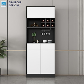 Mua Tủ Vang Gỗ Có Giá Treo Ly Kích Thước 80x35x200cm Thương Hiệu SIB Decor KG53