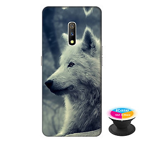 Ốp lưng dành cho điện thoại Realme X hình Chó Sói Mẫu 1 - tặng kèm giá đỡ điện thoại iCase xinh xắn - Hàng chính hãng