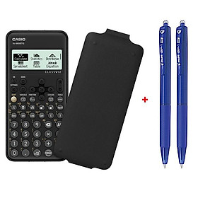 Bộ máy tính casio fx-880btg - màu đen + 2 bút bi pilot bp-1rt - mực xanh