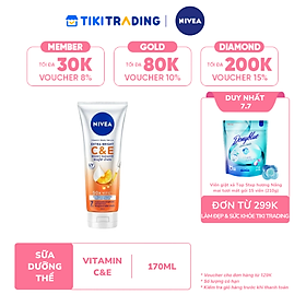 Sữa Dưỡng Thể Dưỡng Trắng Nivea NIVEA EXTRA WHITE C & E VITAMIN - 170ml 99189