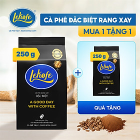 [MUA 1 TẶNG 1] Cà phê rang xay Đặc Biệt Lekofe 80% Robusta 20% Arabica Đắng đậm chua nhẹ Túi 250g