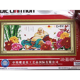 Mua Tranh thêu chữ thập Phật di lạc A405-164x70cm