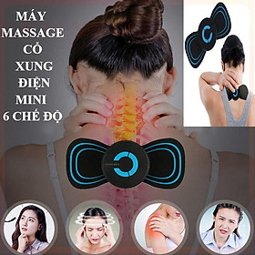 Hình ảnh Miếng dán massage xoa bóp cổ vai gáy mini 6 chế độ tiện lợi, Máy mát xa châm cứu đấm bóp massage trị liệu xung điện