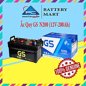 Bình Ắc Quy  Nước 12V-200Ah, Ắc Quy Ô Tô GS N200