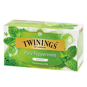 Trà TWININGS OF LONDON Pure Peppermint hộp 25 gói x 2 g