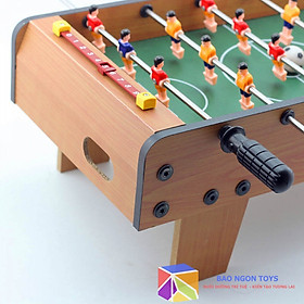 ĐỒ CHƠI BÀN BI LẮC BÓNG ĐÁ TABLE TOP FOOTBALL, BÀN ĐÁ BANH BẰNG GỖ 4 TAY CẦM CÓ CHÂN CHO BÉ 