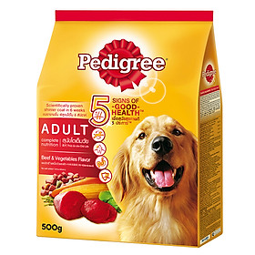 Đồ Ăn Cho Chó Vị Thịt Bò Và Các Loại Rau Củ Pedigree Dạng Túi 500g