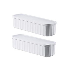 2x Storage Case Space-Saving with Lid Stackable for Underwear Sundries Tie