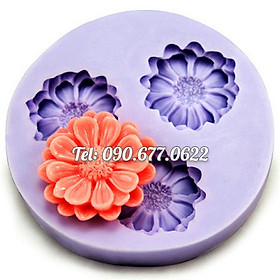 Mua Khuôn rau câu silicone 3 hoa cúc đơn – Mã số 1683