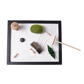 Hình ảnh of Relax Sand Stone Tray Statue Meditation  Tabletop Ornament