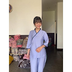 Đồ Lam Đi Chùa # Nhật Nơ Vải Tơ Lụa # Đồ Bộ Nữ # Quần Áo Nữ