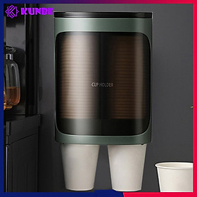 Hộp Đựng Ly Giấy, Cốc Giấy Dùng Một Lần KUNBE, Kệ Khay Gắn Tường Lưu Trữ Cốc Giấy Thông Minh Tiện Lợi