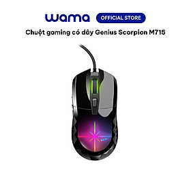 Mua Chuột gaming có dây Genius Scorpion M715 màu đen - nhẹ  6 nút lập trình  7 màu LED  DPI 7200  Hàng chính hãng  Bảo hành 1 năm