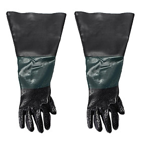 2x Left Hand Protective Working Gloves for Sand  Blast Cabinet 60cm
