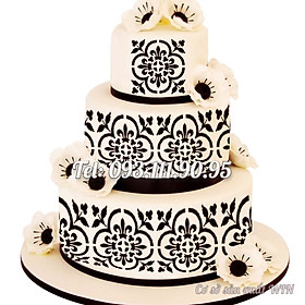 Mua Khuôn rắc bột Stencil trang trí bánh  làm viền rau câu  fondant kiểu Châu Âu - Mã số 1122