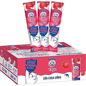 Thùng 28 gói Sữa chua Tổ Yến Nestlé Yogu Hương Dâu 28x75ml