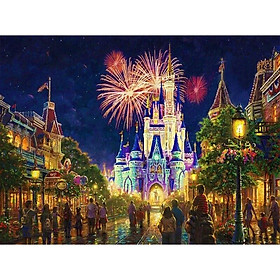 Mua Tranh đính đá 5D tự làm họa tiết hình pháp hoa Tết 40*30cm trang trí nhà cửa