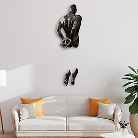 Creative Sculpture Man Statue Art Home Living Room Wall Decor Craft Gift