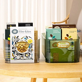 Mua Khay hộp đựng đồ lưu trữ để bàn sang trọng  đựng mỹ phẩm đồ trang điểm trong suốt cao cấp giả Pha Lê   có thể dùng đựng đồ trong nhà tắm  đựng hũ gia vị đồ nhà bếp hoặc để hoa quả trong tủ lạnh   có 2 lỗ tay cầm mạ vàng   vừa tiện lợi vừa sang trọng