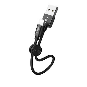 Cáp Sạc Lightning X35 Hoco Dài 25cm + Tặng 2 Dây Cuốn Sạc - Hàng Chính Hãng