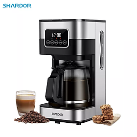 Máy pha cà phê tự động cao cấp Shardor CM1429TA-GS, công suất 900W, dung tích 1500ml – Hàng chính hãng, bảo hành 12 tháng