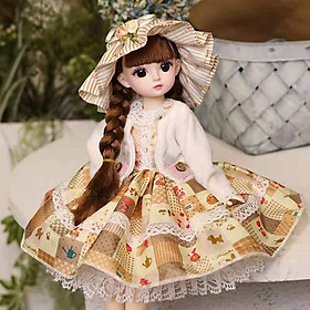 12" Doll Toy Movable Joints Fashionable Dress Up Dolls Toy for Girls