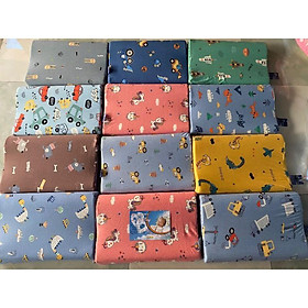 Gối cao su non cho bé vỏ cotton 100%, ruột cao su non nhân tạo siêu mềm