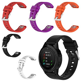 Watch Wristband, Replacement Wrist Strap Wristband Silicon Gel Bracelet Band Belt with Chrome Clasp for Garmin Fenix 5 Watch