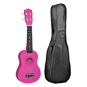 Mua Combo Đàn Ukulele Soprano Màu Trơn KBD 33A15-Hd (Hồng Đậm) + Bao Đàn