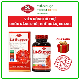 Viên Uống Bổ Phổi, Thải Độc Phổi, Hỗ Trợ Viêm Xoang L3 - Support Olympian Labs Mỹ 30 Viên