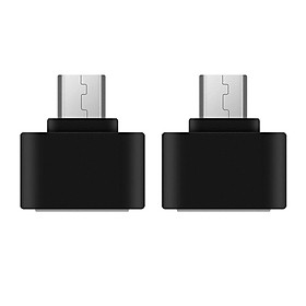 2x Micro USB (male) to USB 2.0 (female) OTG Adapter Converter for Android