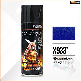 Sơn xịt Samurai Kurobushi - Màu xanh dương kim loại X - X933 ( 400ml)