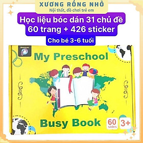 Học liệu bóc dán montessori 17, 31 chủ đề giáo dục sớm thông minh cho bé, bảng bận rộn quiet book, busy board