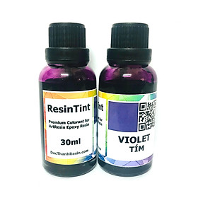 Mua Màu trong suốt xuyên thấu pha Epoxy Resin - Màu hiệu ứng kính - VIOLET TÍM - 30ml
