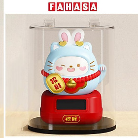 Tượng Thỏ Chiêu Tài Lắc - Trang Trí Tết - JS872 - Màu Xanh Nhạt