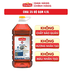 Nước mắm truyền thống Phú Quốc Hồng Hạnh Siêu Hạng 35 độ đạm dung tích 4,9 lít - Chấm, kho đúng điệu.