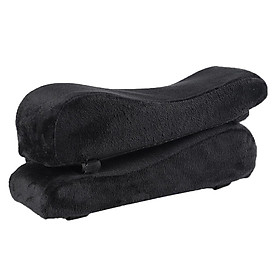 2Pcs Memory Foam Armrest Cushion Pads Elbow Arm Rest Chair Armrest Pads Black